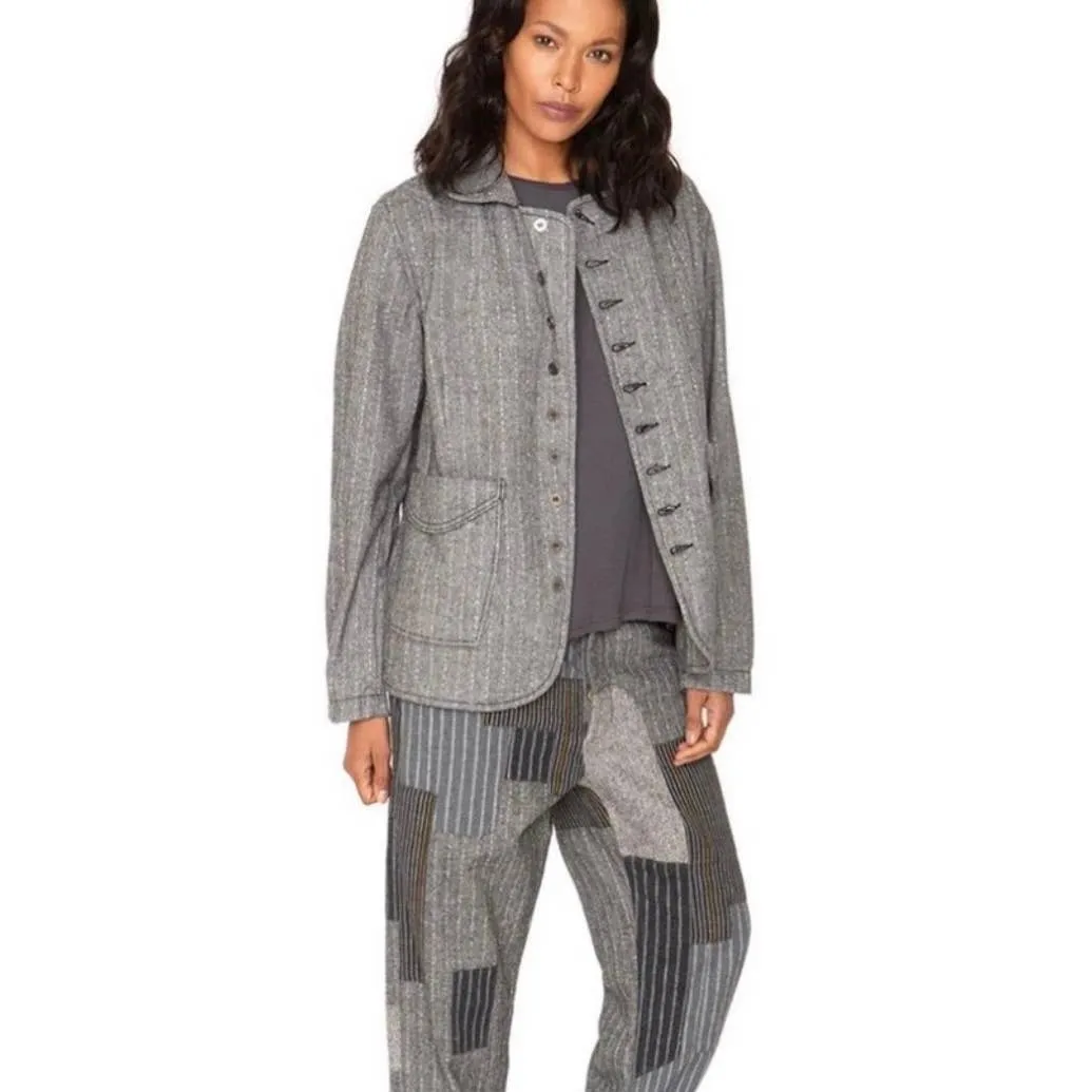 Free People x Sandrine Rose Herringbone Jacket Coat Size S New