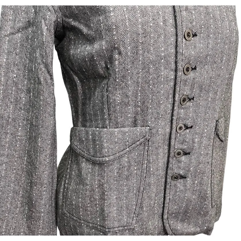 Free People x Sandrine Rose Herringbone Jacket Coat Size S New
