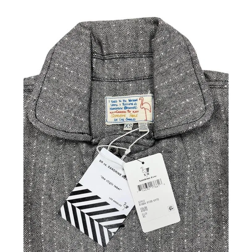 Free People x Sandrine Rose Herringbone Jacket Coat Size XS New