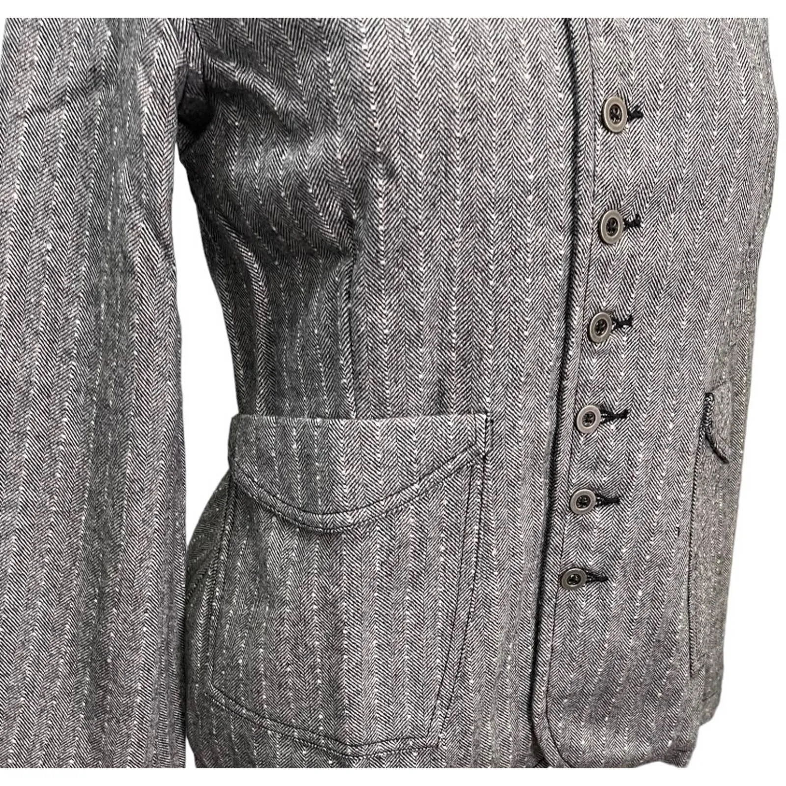 Free People x Sandrine Rose Herringbone Jacket Coat Size XS New