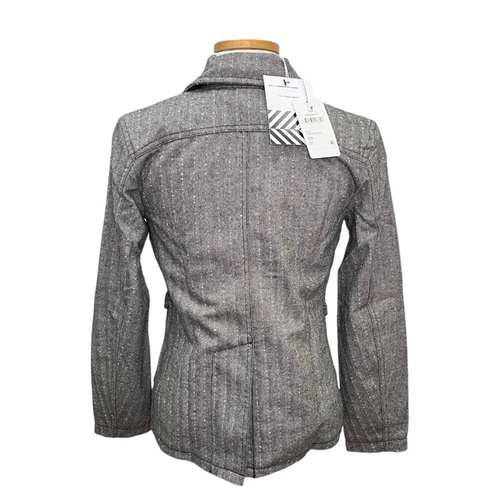 Free People x Sandrine Rose Herringbone Jacket Coat Size XS New