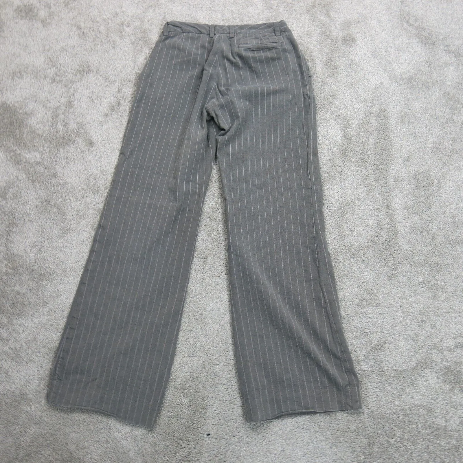 GAP Womens Stretch Striped Straight Leg Dress Pants Mid Rise Charcoal Size 4R