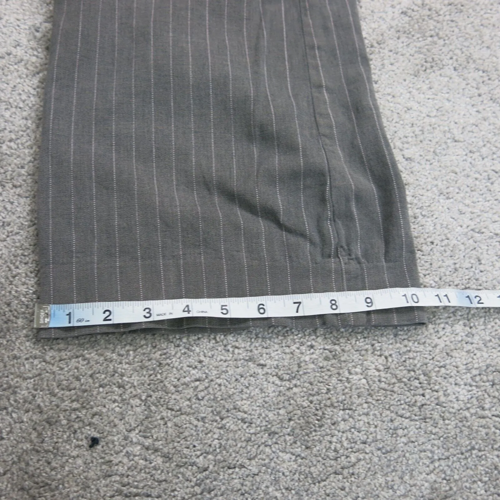 GAP Womens Stretch Striped Straight Leg Dress Pants Mid Rise Charcoal Size 4R
