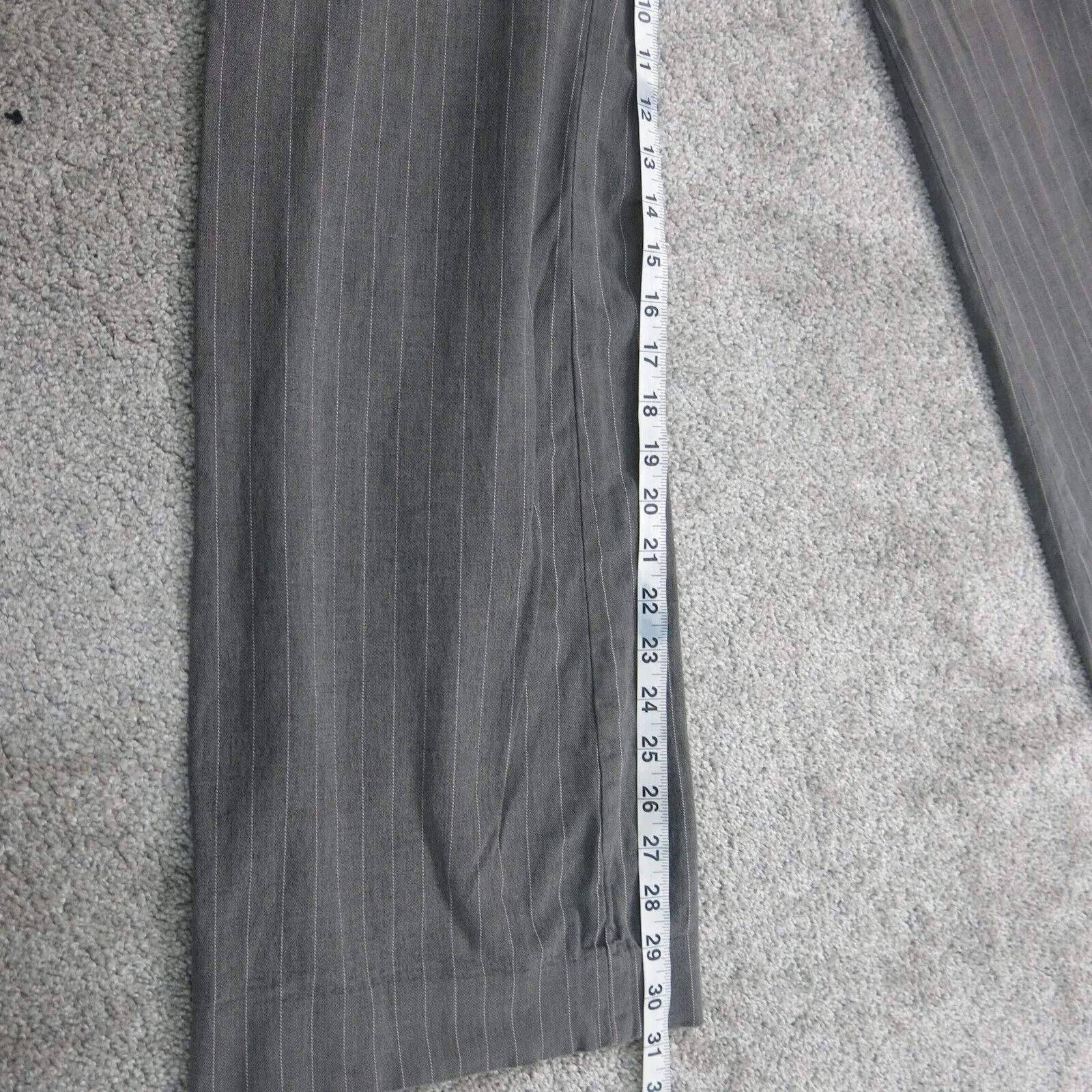 GAP Womens Stretch Striped Straight Leg Dress Pants Mid Rise Charcoal Size 4R