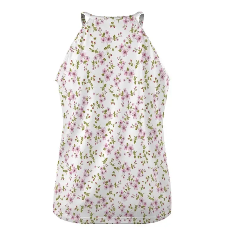 Get Ready to Twirl in the Purple Floral Halter Tank Top of Your Dreams