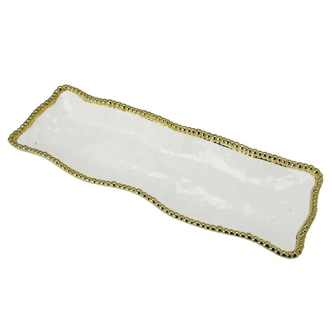Golden Salerno Rectangular Tray