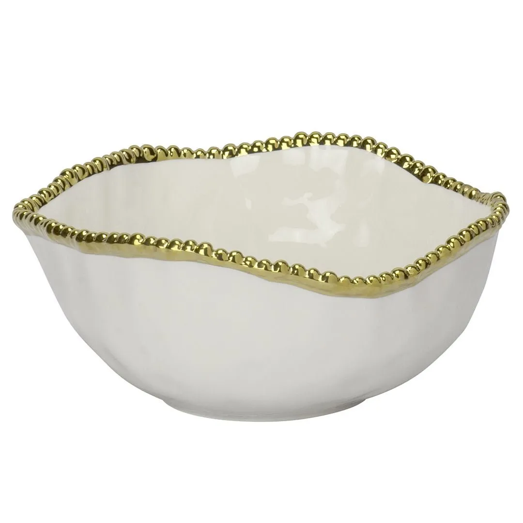 Golden Salerno Serving Bowl