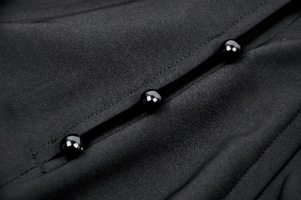 Gothic Black Masked Hooded Cape with Structured Design