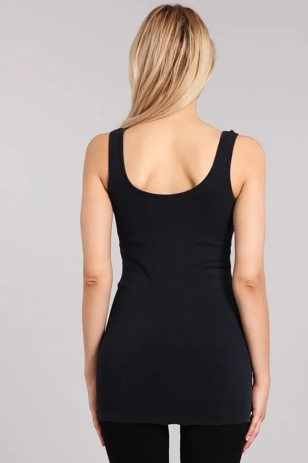 Heather Reversible V-Scoop Neck Tank