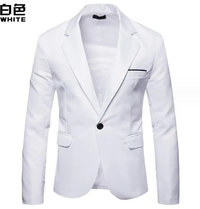 High Quality England Fashion Slim Fit Blazer Solid Color Business Casual Party Wedding Suit Coat | X09