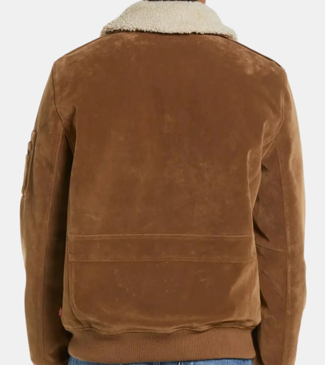 Leon Men's Brown Suede Leather Aviator Jacket