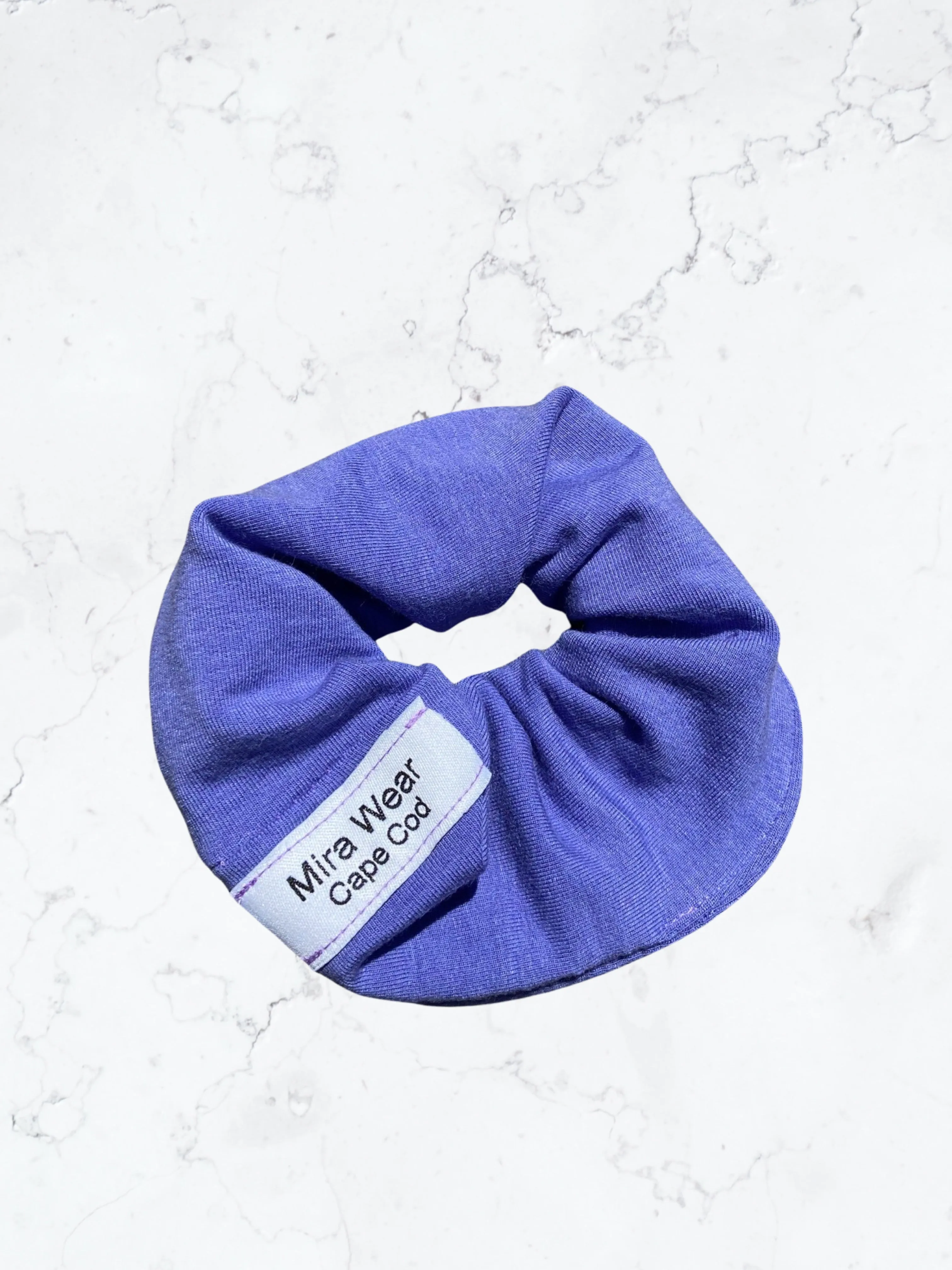Mint Green Linen Branded Scrunchie
