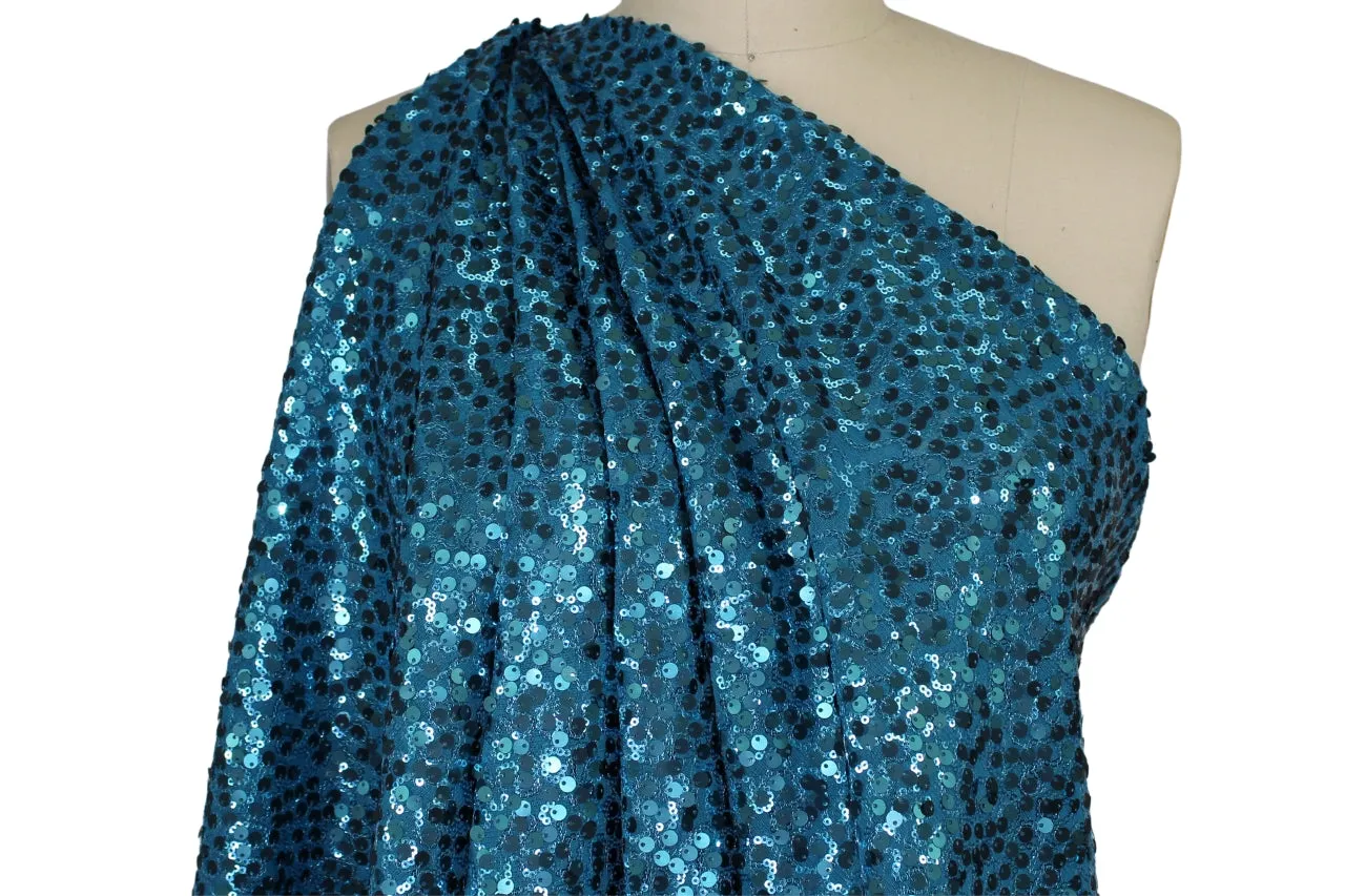 Mixtape Sequined Mesh - Caribbean Depths
