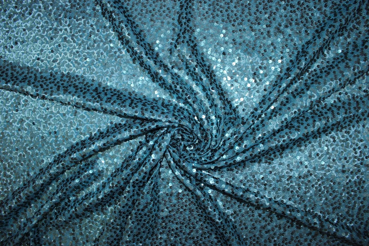 Mixtape Sequined Mesh - Caribbean Depths