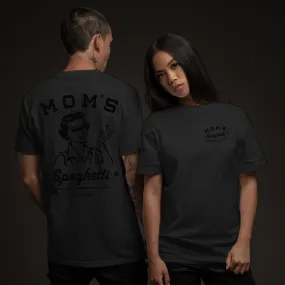 Mom's Spaghetti Chef T-Shirt (Black on Black)