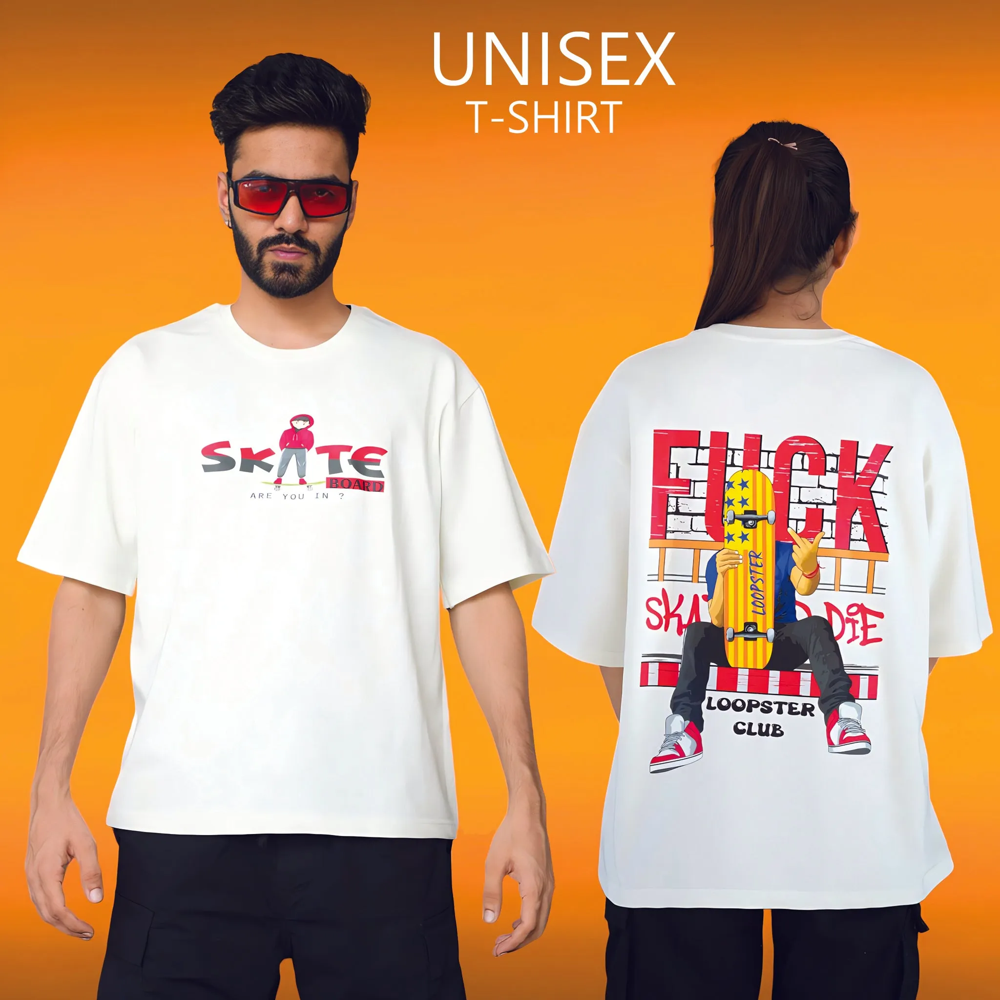 OFF White Premium Relaxed Fit Skate or Die T-shirt (230 GSM)