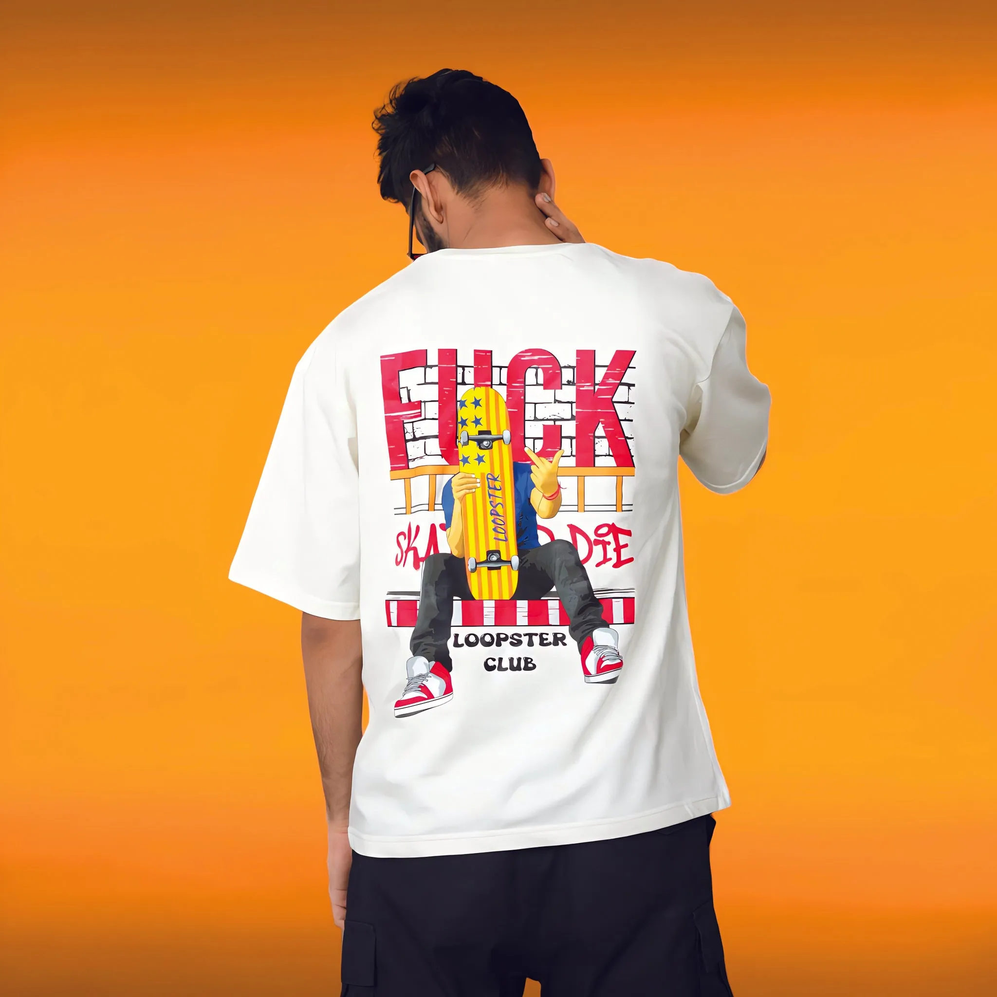 OFF White Premium Relaxed Fit Skate or Die T-shirt (230 GSM)