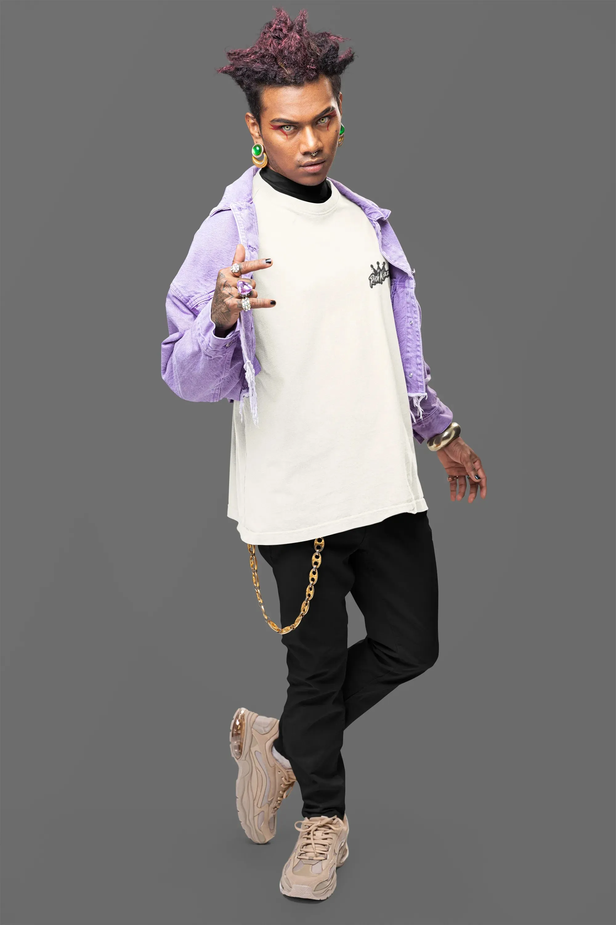 Oversized Shirt natural raw "hyped"