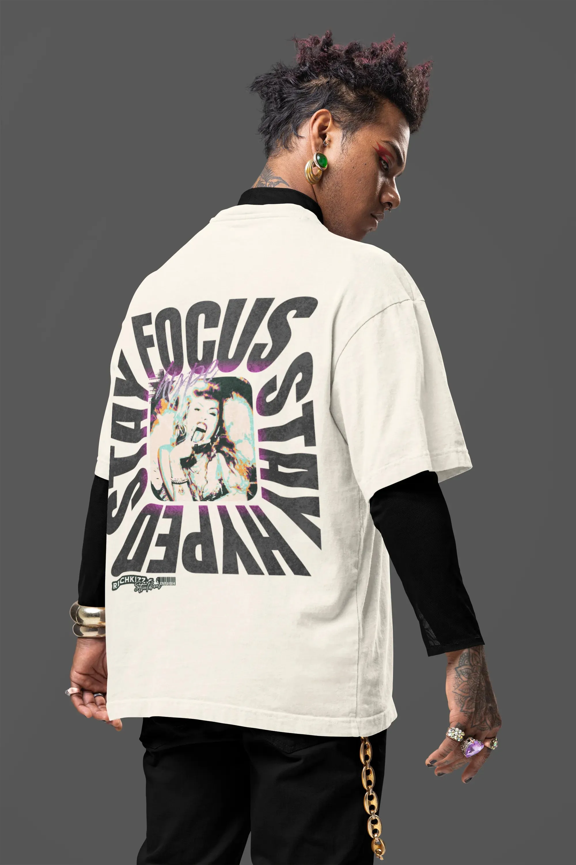 Oversized Shirt natural raw "hyped"