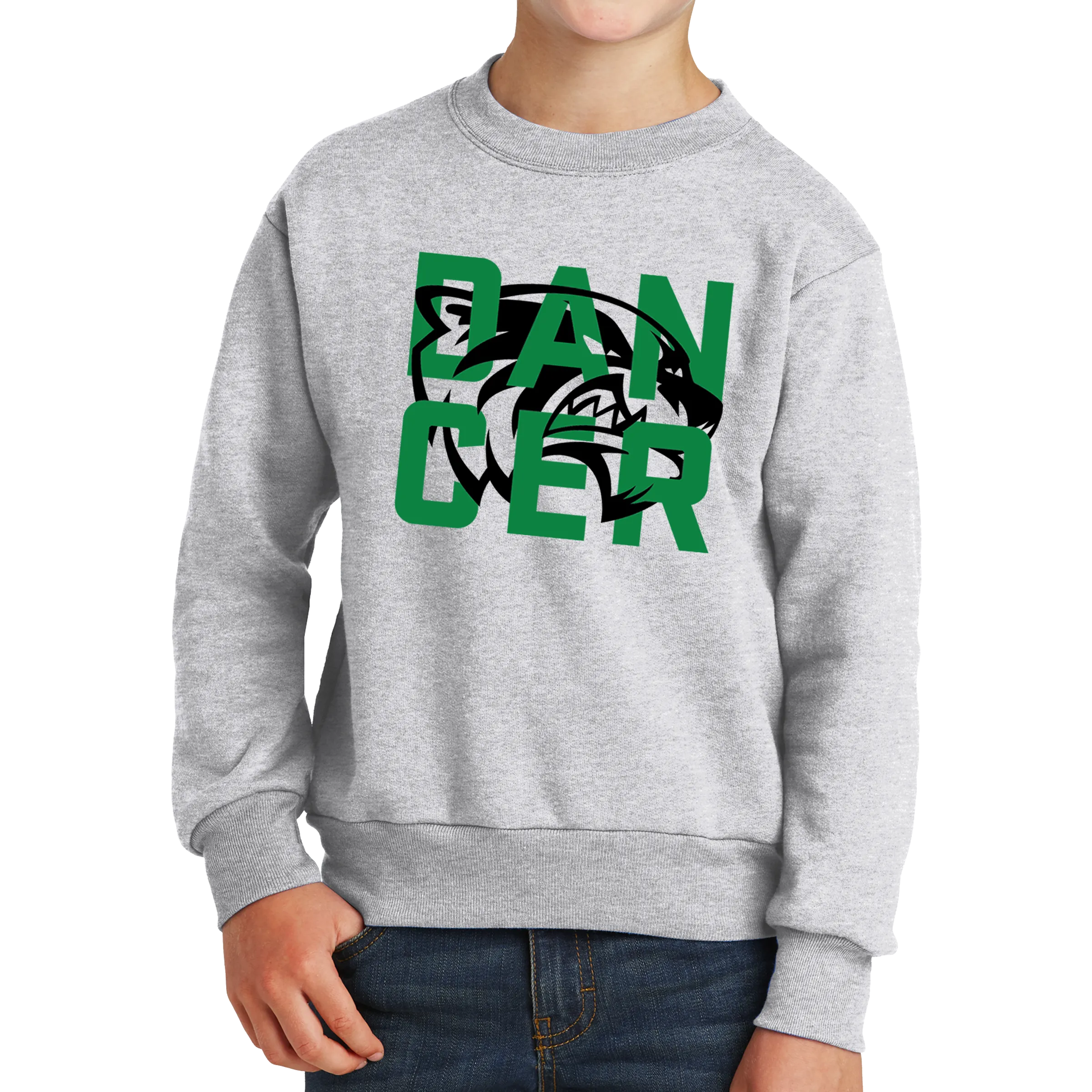 Port & Company Youth Core Fleece Crewneck Sweatshirt- Wolverine Dancer