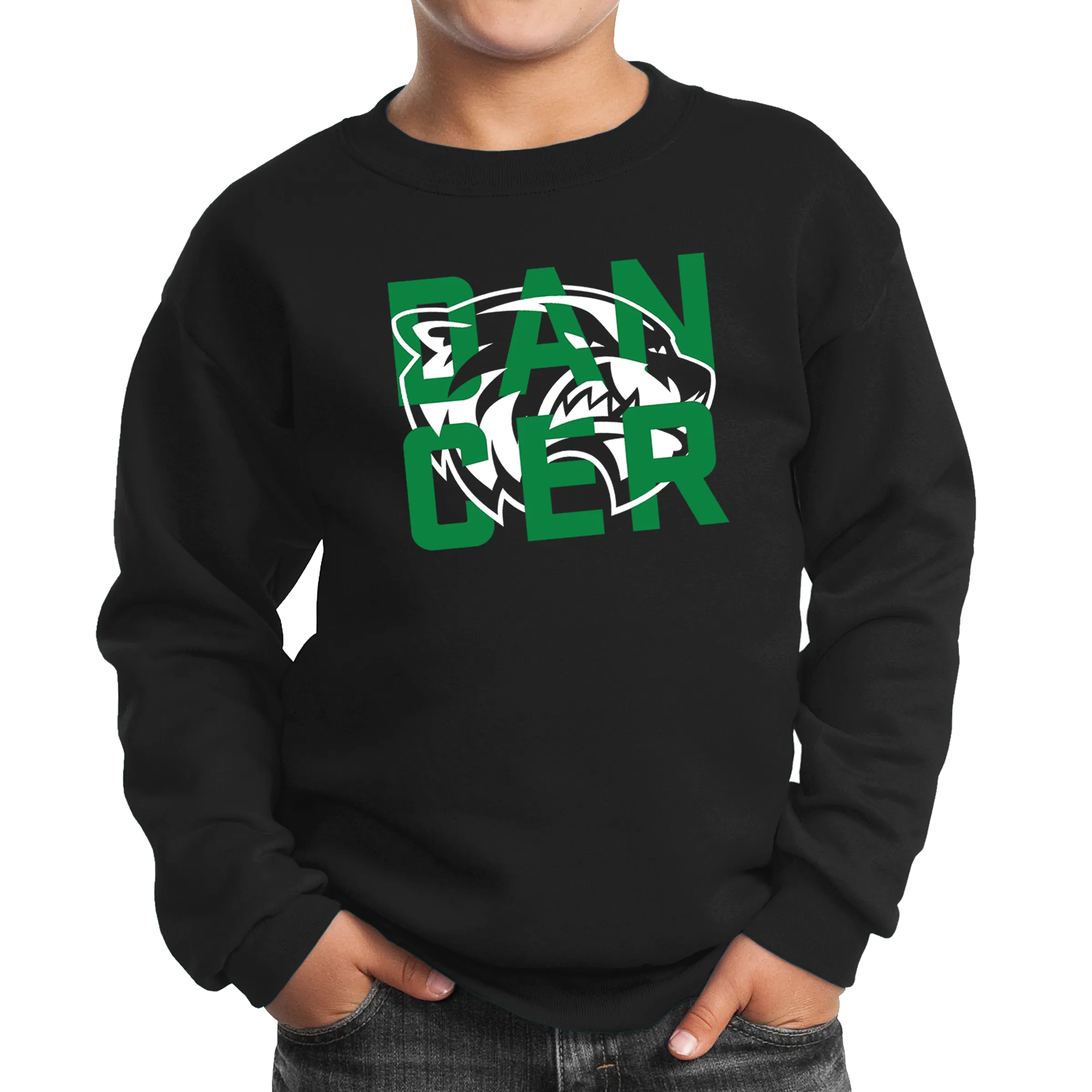 Port & Company Youth Core Fleece Crewneck Sweatshirt- Wolverine Dancer