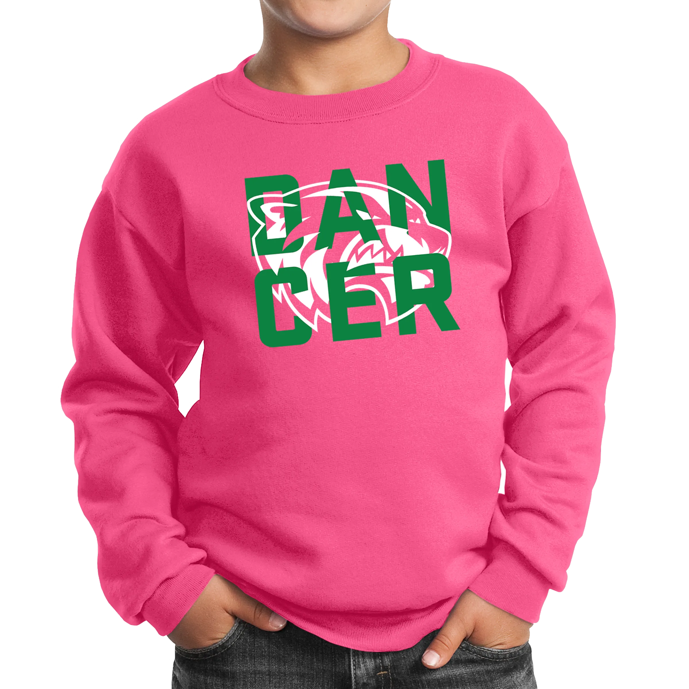 Port & Company Youth Core Fleece Crewneck Sweatshirt- Wolverine Dancer