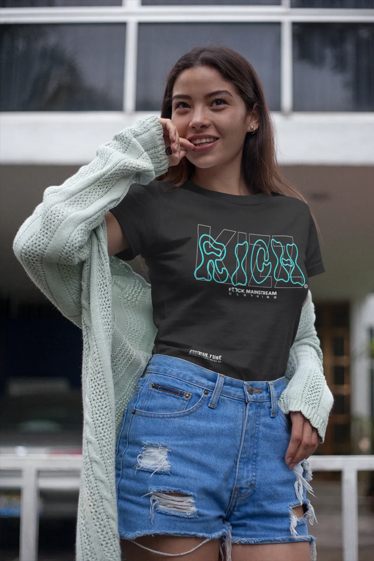 Premium Organic Damen Shirt "Fck Mainstream" Richkizz