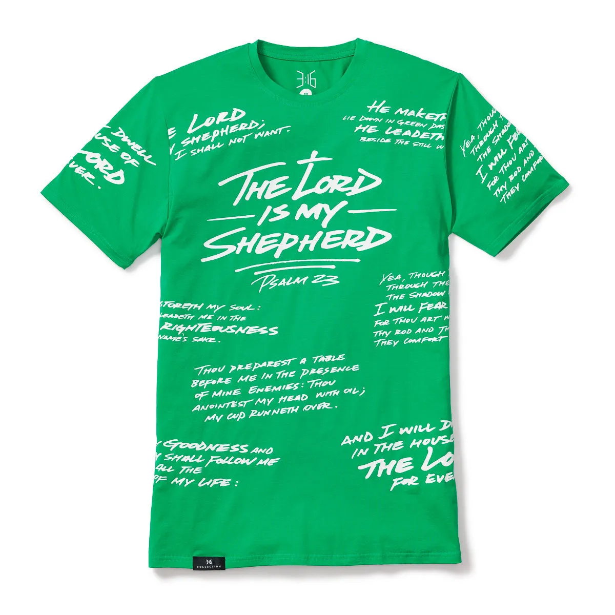 Psalm 23 - All Over Tee - Limited Edition - Nigeria Green