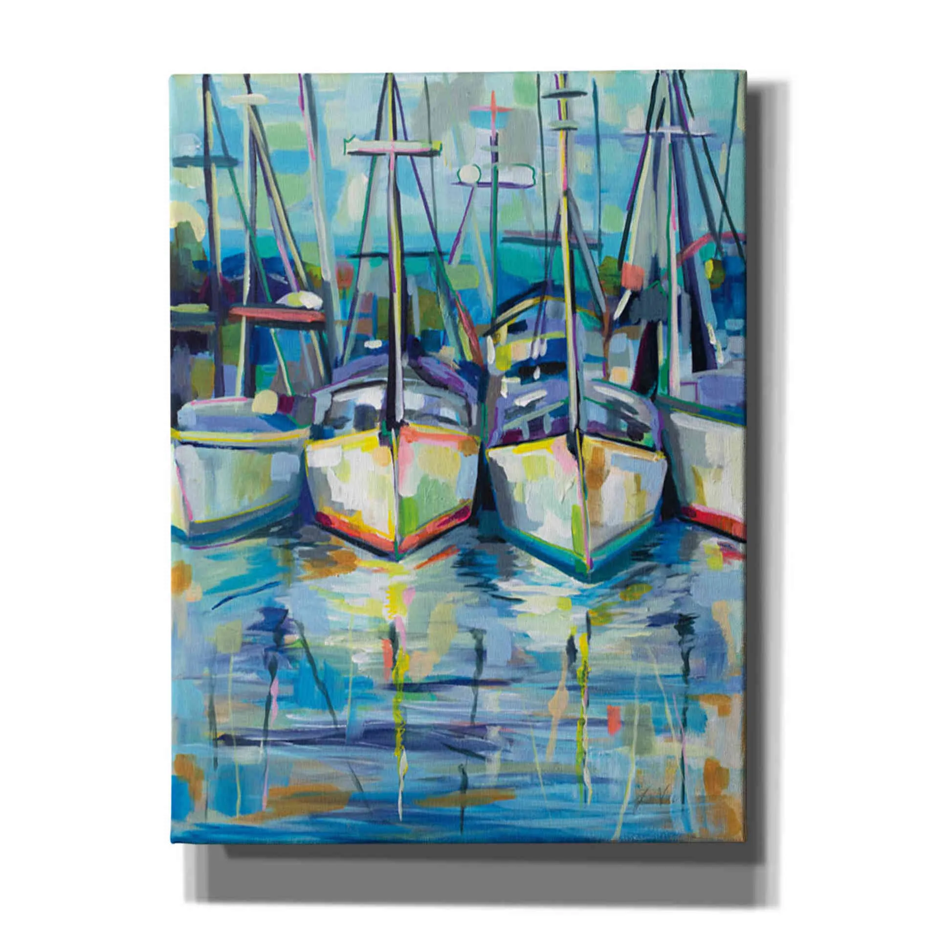 "Morning Dock" by Jeanette Vertentes, Giclee Canvas Wall Art