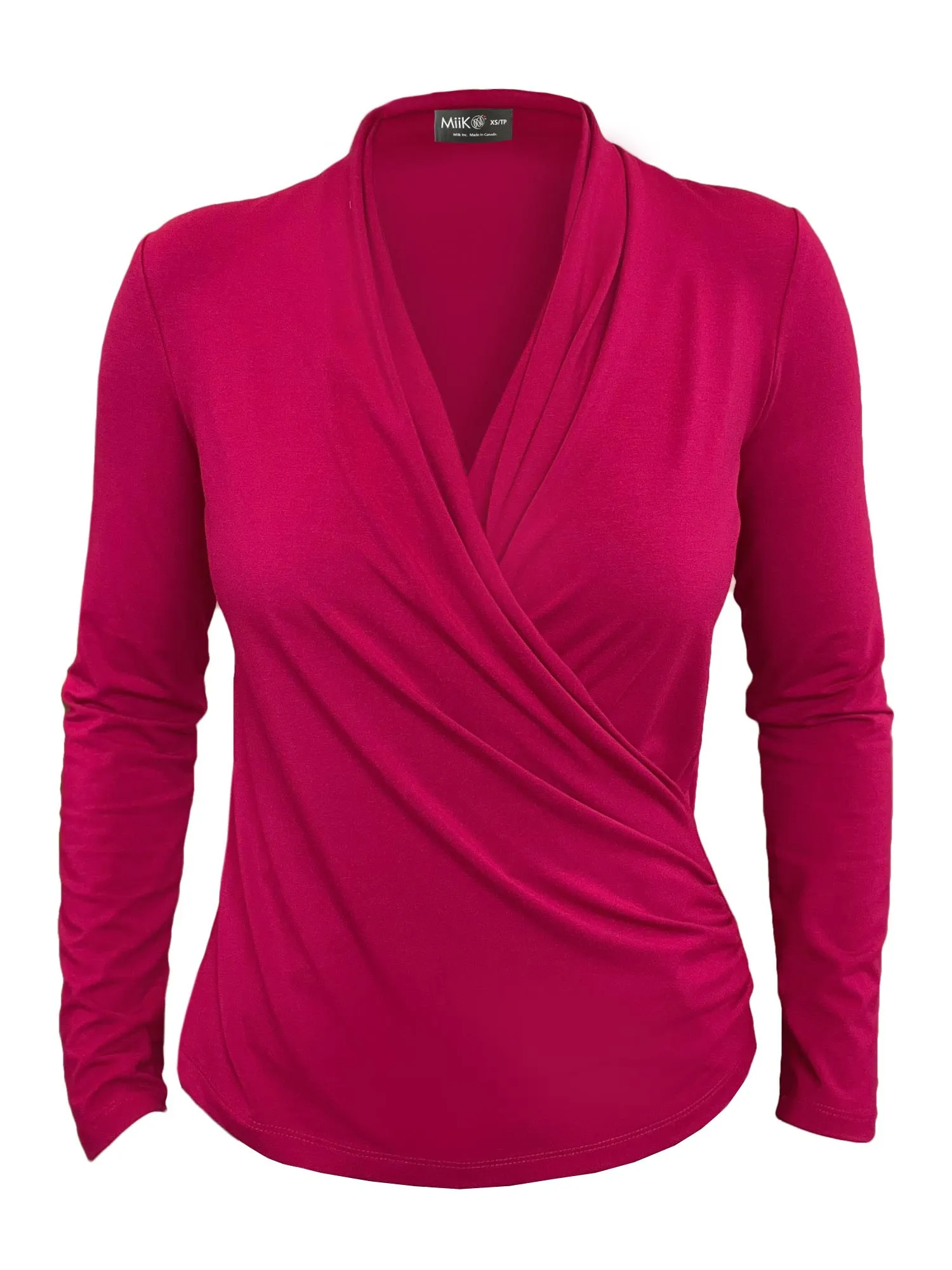 Reni ruched faux-wrap blouse - FINAL SALE