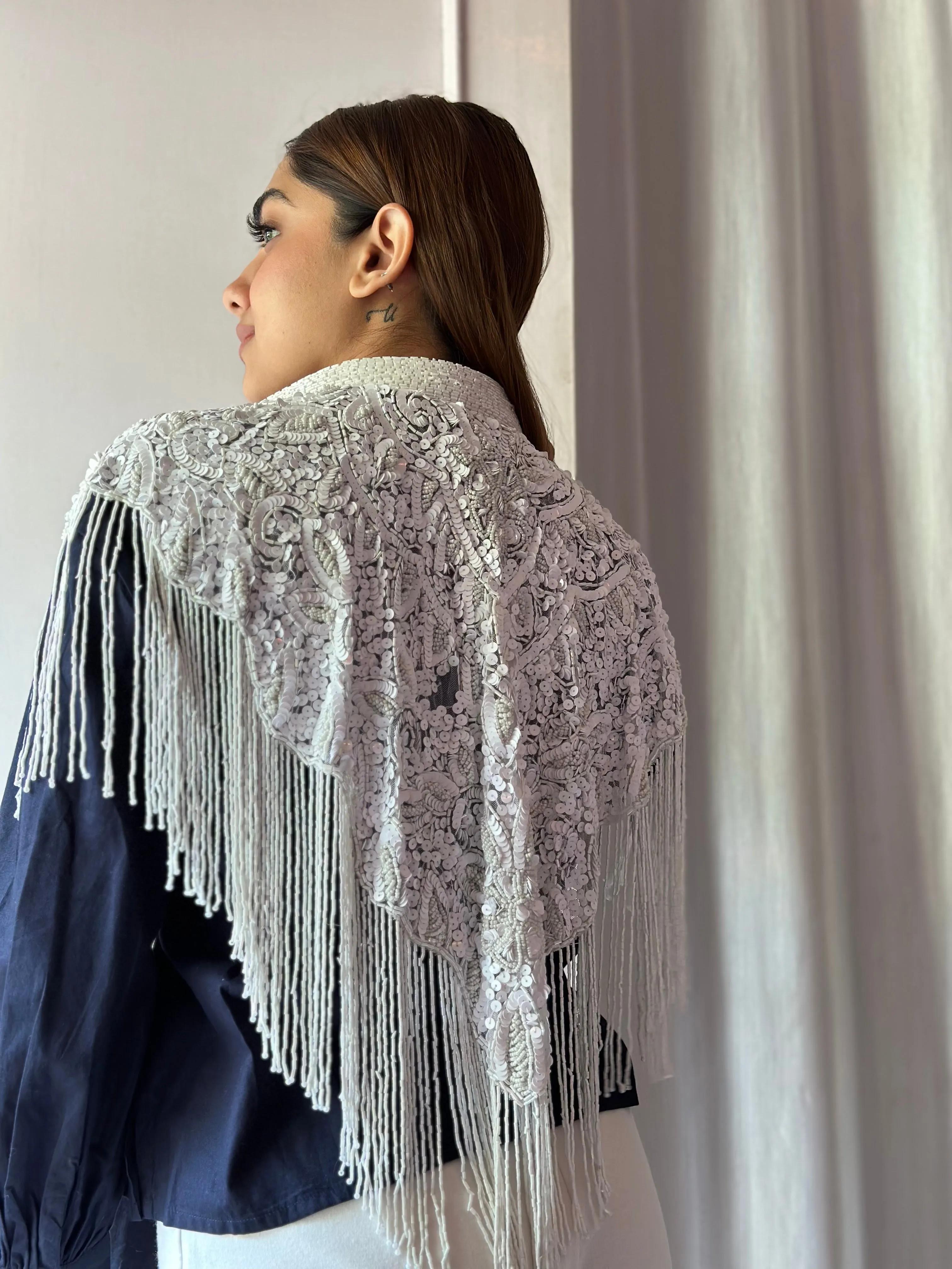 Sara Hand Embellished Cape