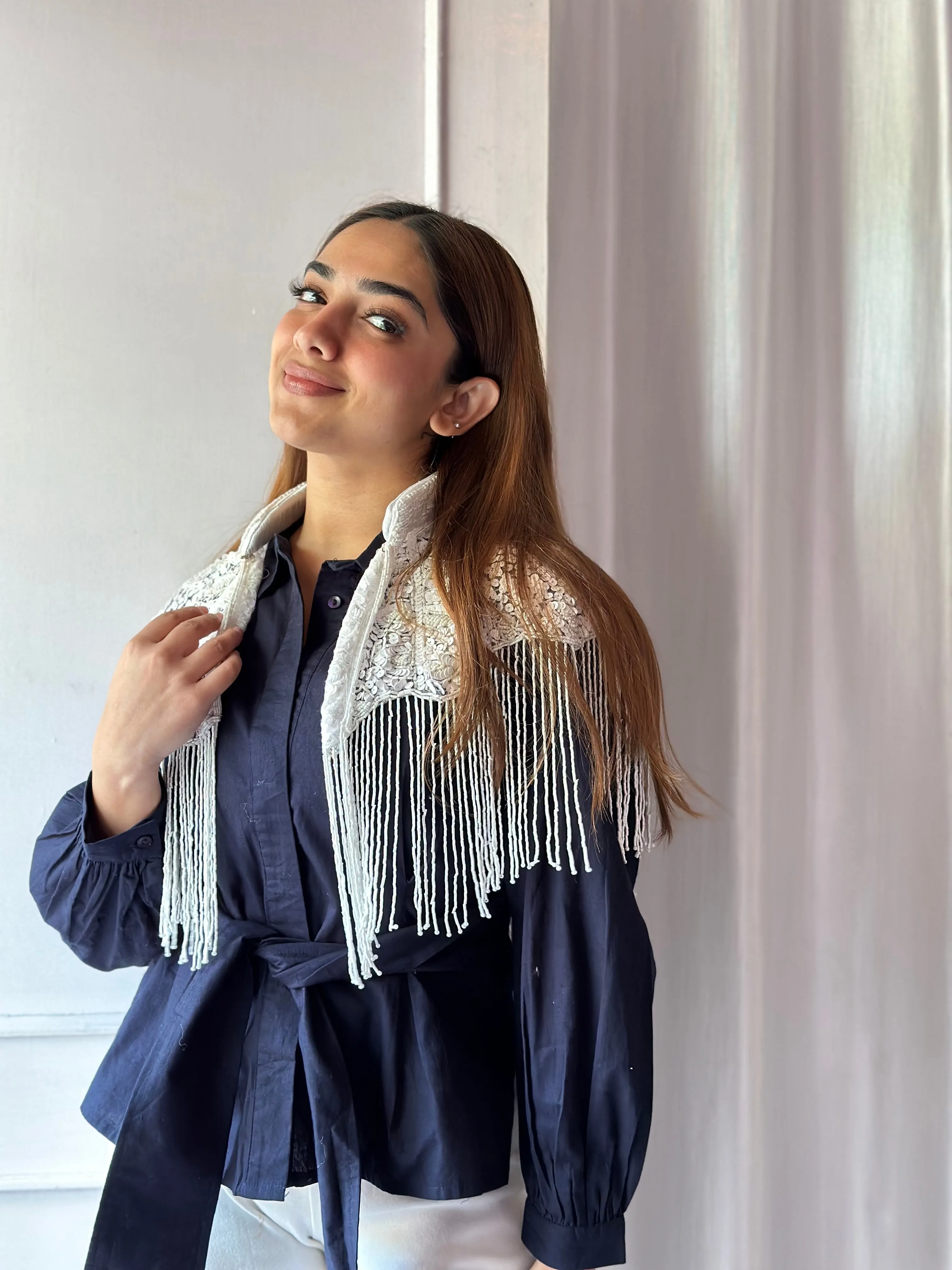 Sara Hand Embellished Cape