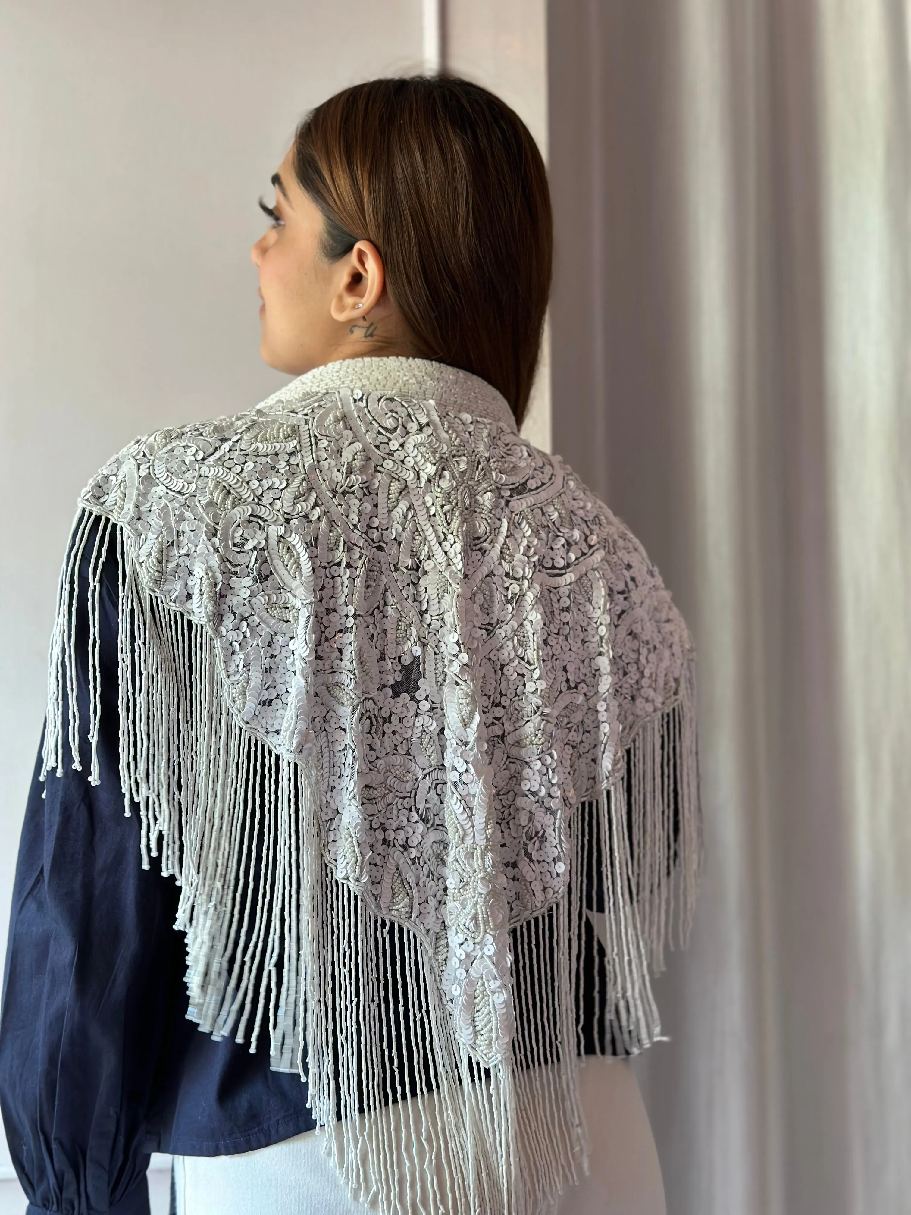 Sara Hand Embellished Cape