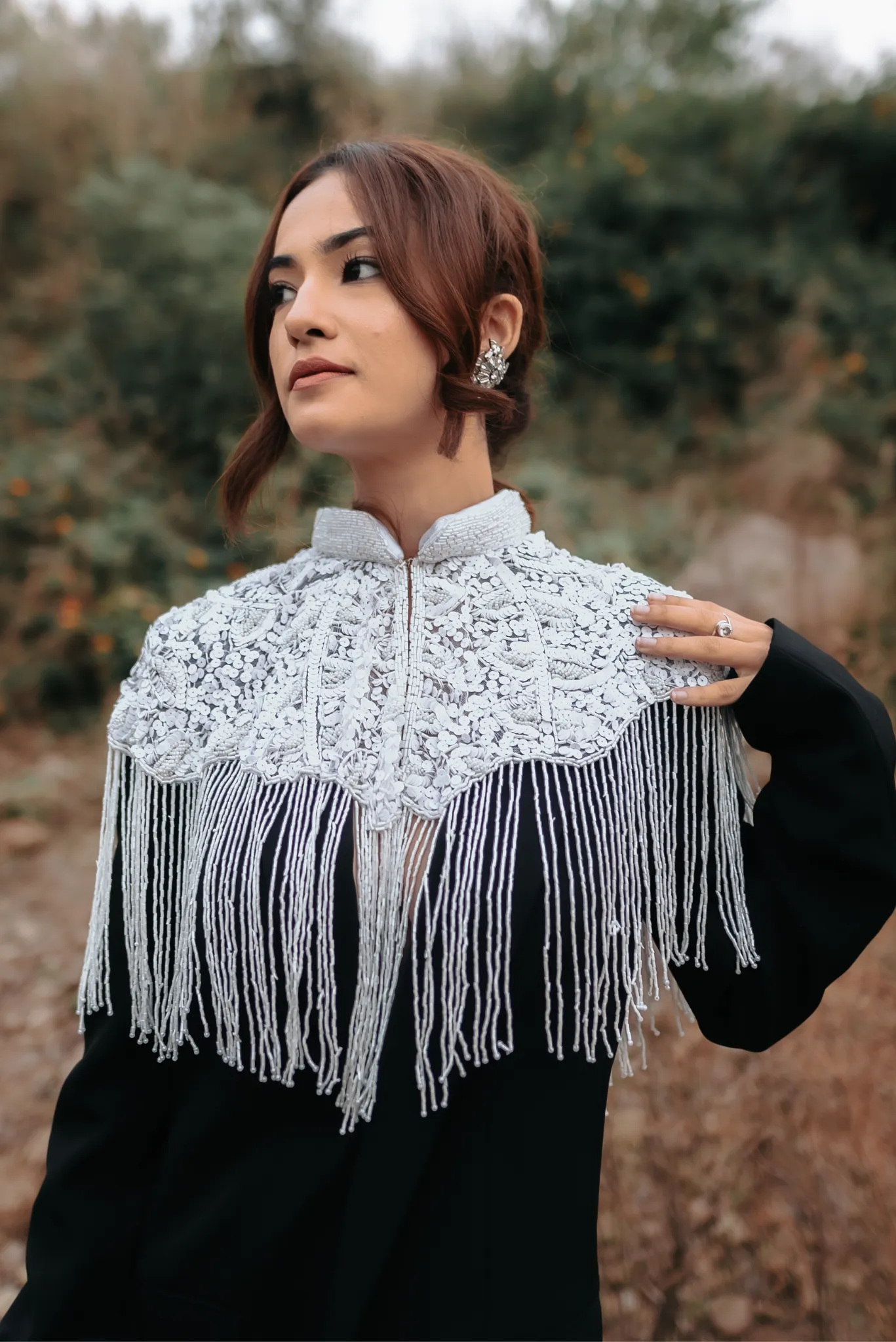 Sara Hand Embellished Cape