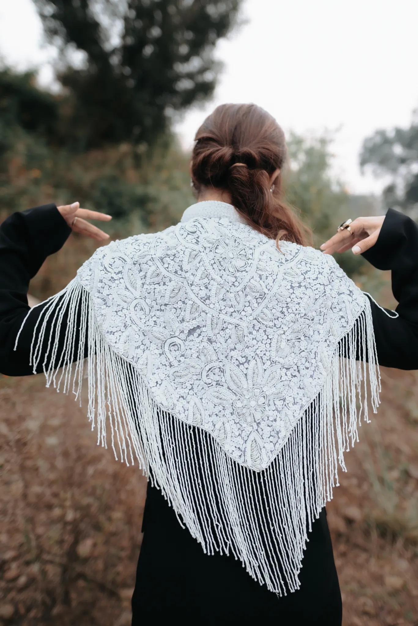 Sara Hand Embellished Cape