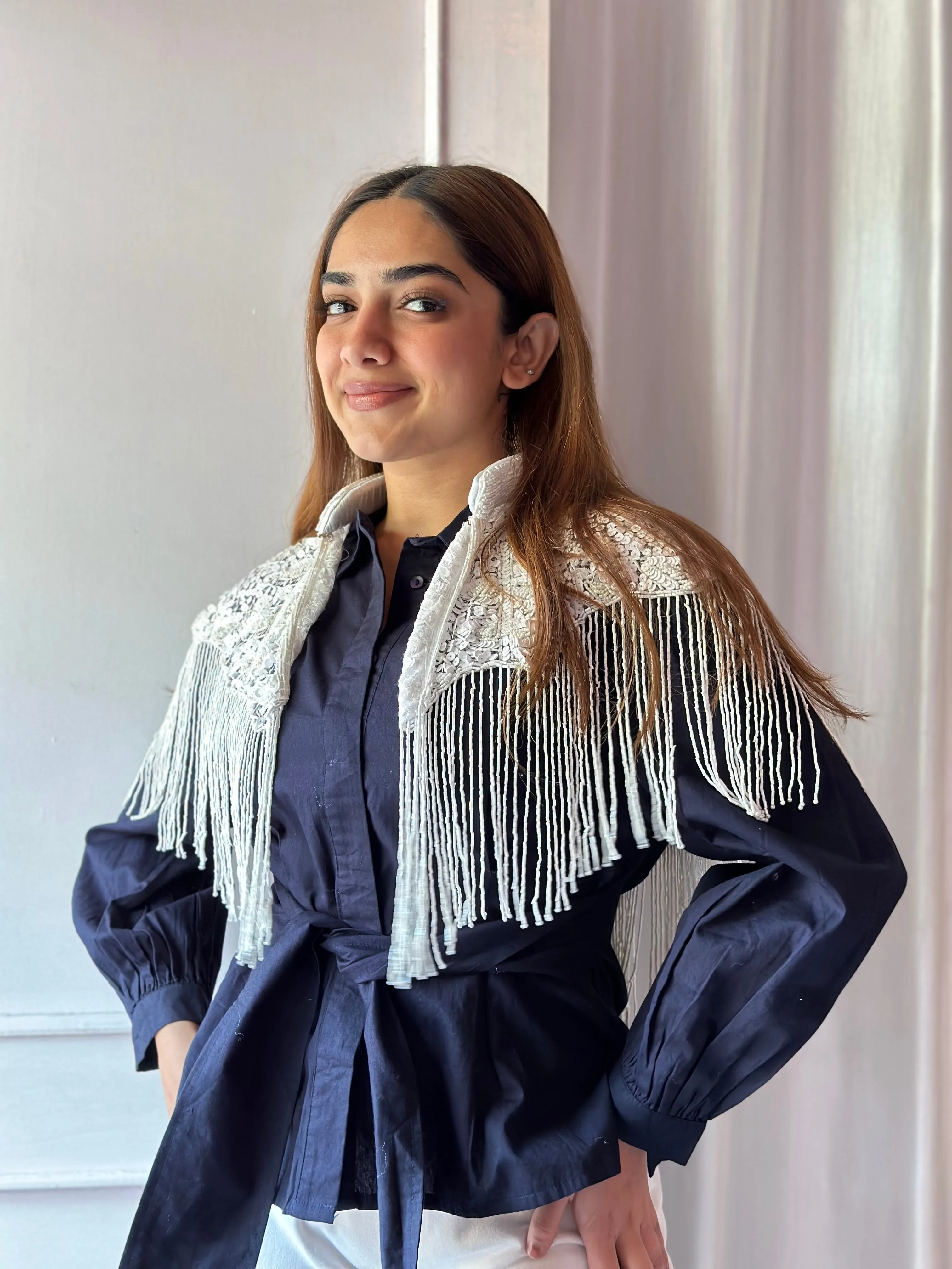 Sara Hand Embellished Cape