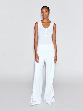 SCOOP NECK HENLEY TANK TOP