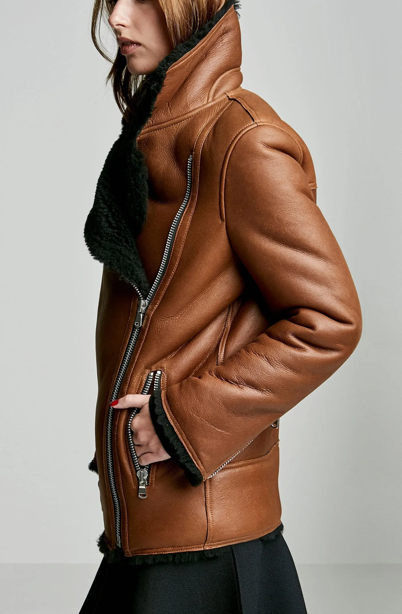 SHEARLING BIKER JACKET