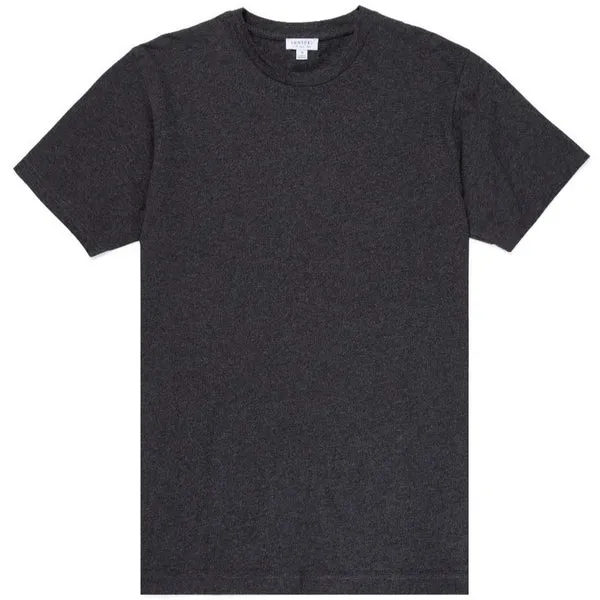 Sunspel Organic Riviera T-Shirt - Charcoal