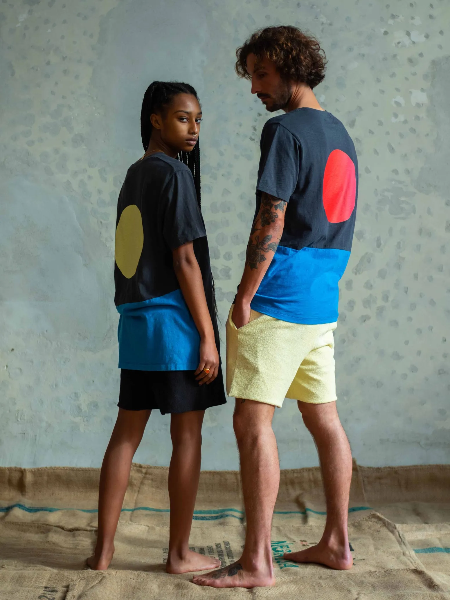 T-SHIRT GRAPHIC SUNSET CHARCOAL