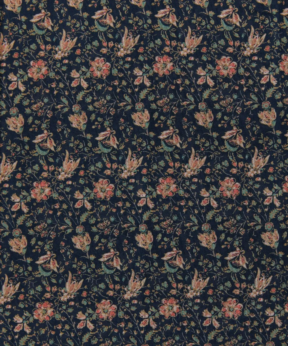The Bergen Dress Extended | Black Cosmos Floral
