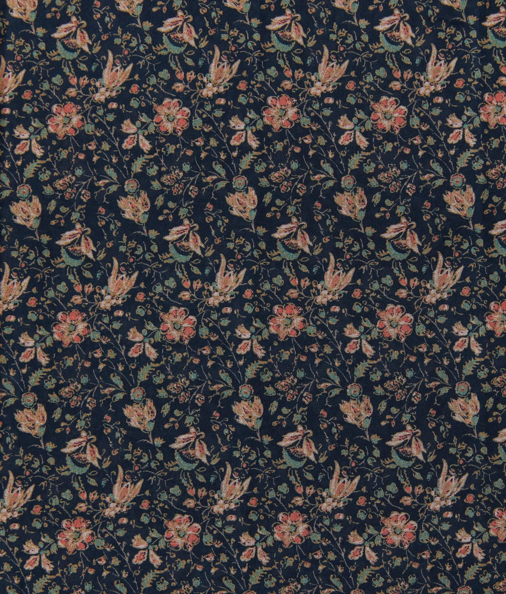 The Bergen Dress Extended | Black Cosmos Floral