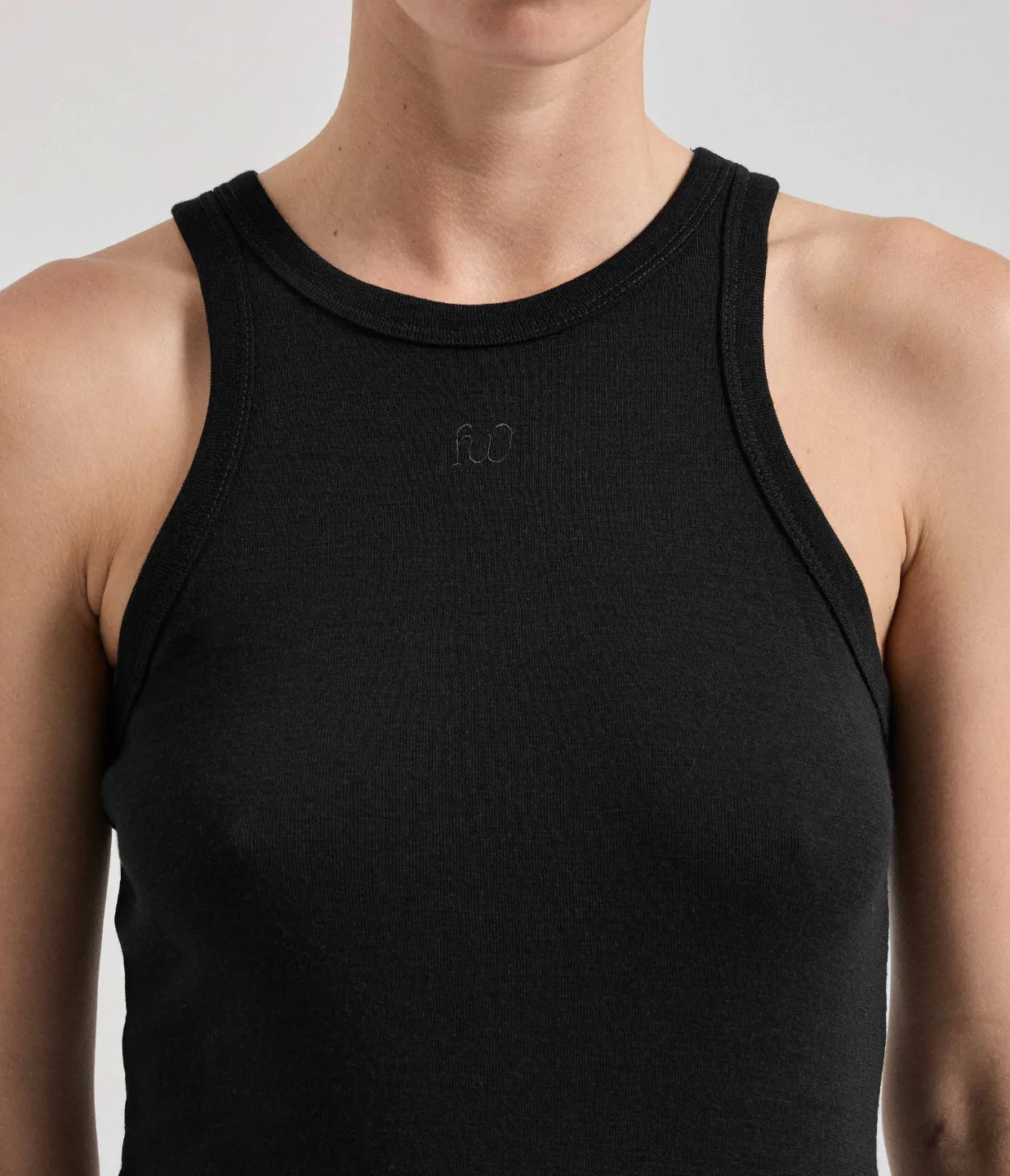 The FWF Merino Tank in Black