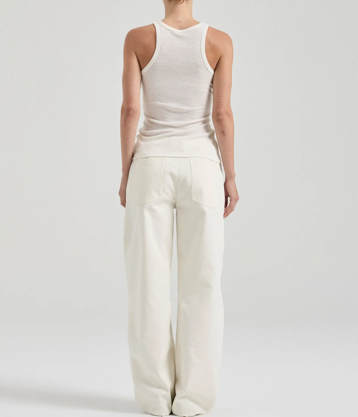 The FWF Merino Tank in Off White