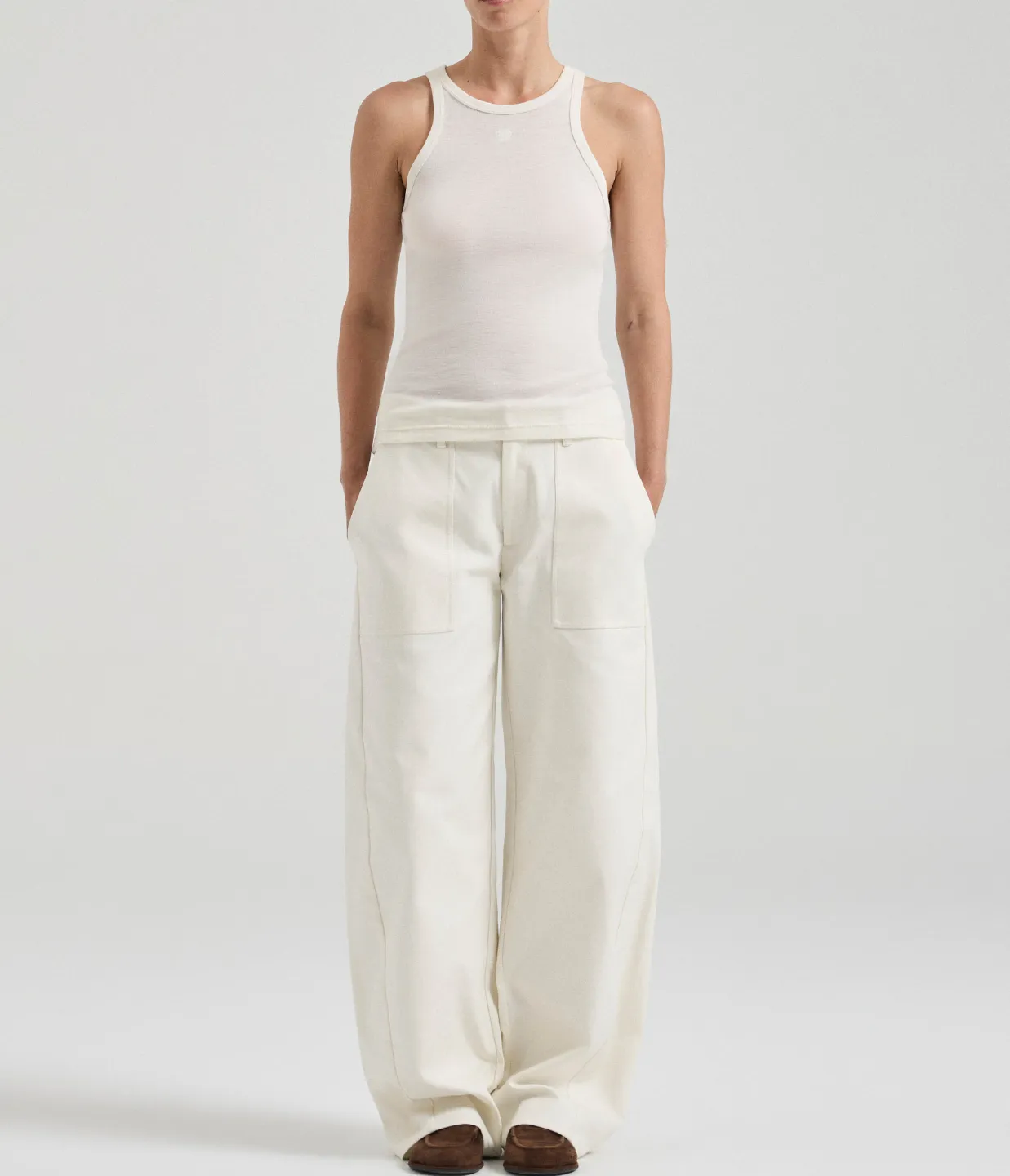 The FWF Merino Tank in Off White