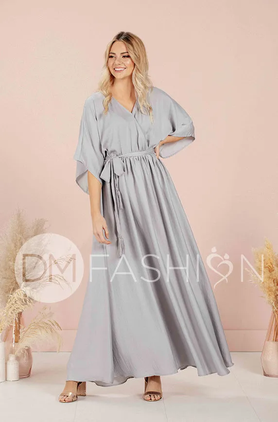 Venus Misty Gray Maxi - Nursing Friendly - Maternity Friendly - FINAL SALE