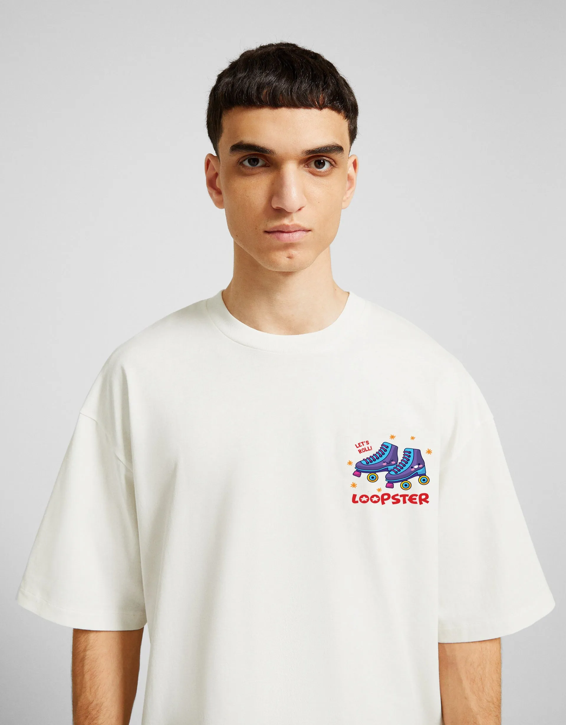 White Broken Skateboard Unisex Relaxed Fit T-shirt