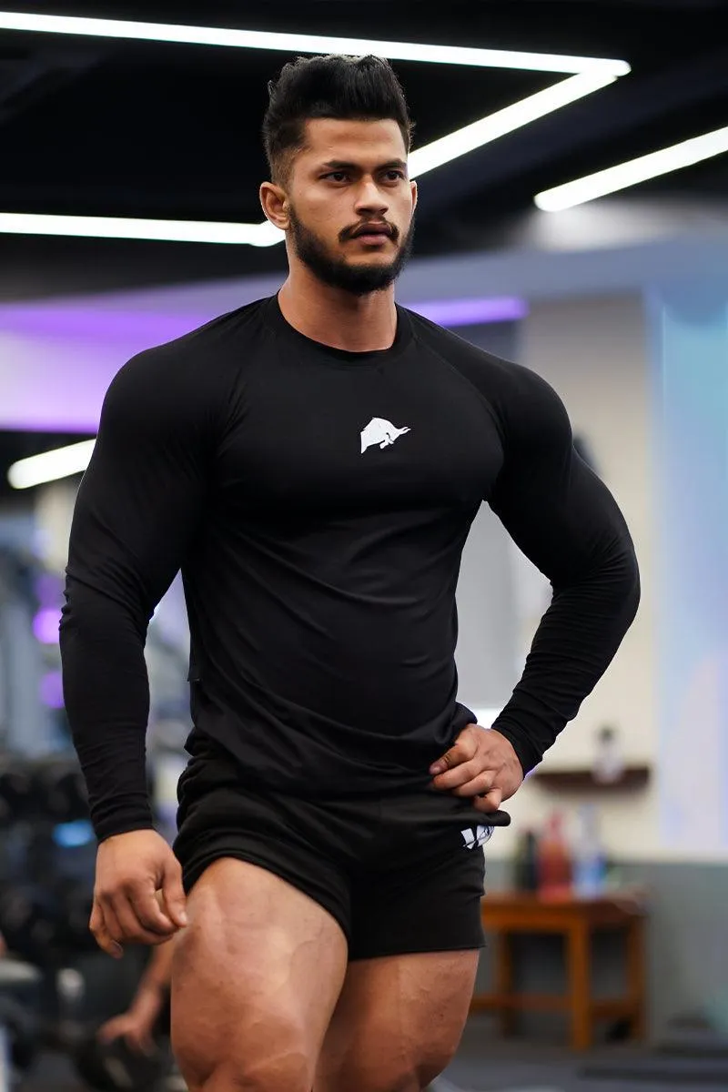 Wild Verve Compression T-shirt Full Sleeve (black)